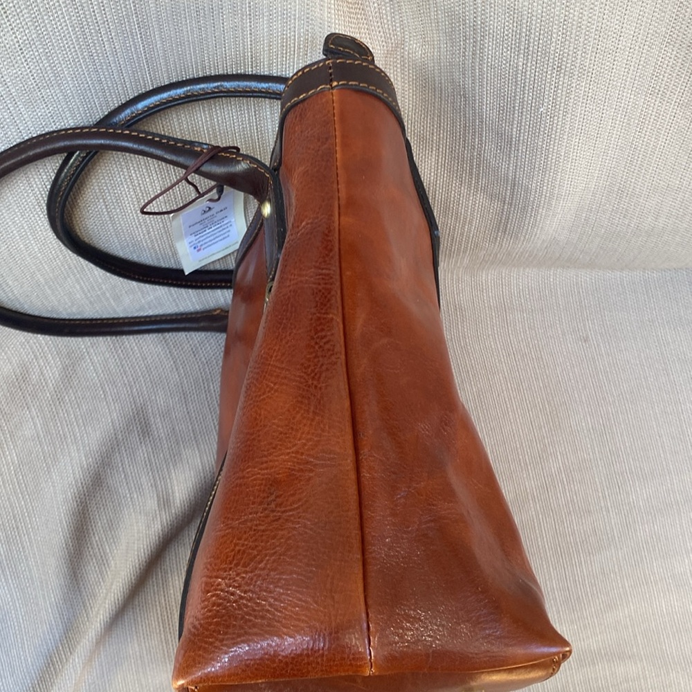 Pelletterie Firenze Cognac Italian leather handmade handbag - Picture 13 of 13